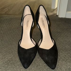 Zara black suede classic pumps - size 37 (6.5)